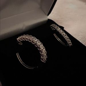 KAY JEWELERS DIAMOND HOOP EARRINGS